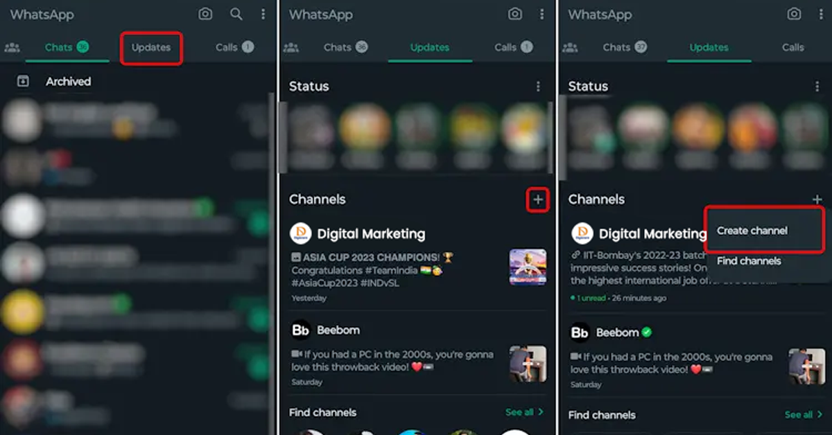 Steps to create Whatsapp Channel 