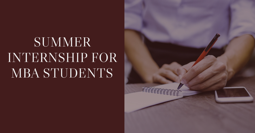 summer internship for MBA students